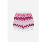Missoni Girls Zigzag Knitted Shorts in Pink - Multicoloured - 8 Yrs