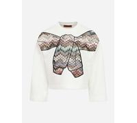Missoni Girls Zigzag Sweatshirt in Ivory - Ivory - 10 Yrs