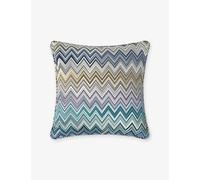 Missoni Home Missoni Home Jarris Zigzag-Pattern Cotton Cushion 40cm x 40cm Blue Multicolor