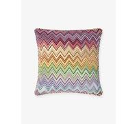 Missoni Home Missoni Home Jarris Zigzag-Pattern Cotton Cushion 40cm x 40cm Red Multicolor