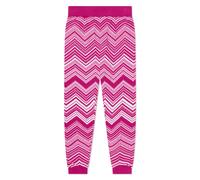 Missoni Kids two-tone zigzag knitted leggings - Pink 4-6-8-10-12-14