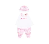 Missoni Kids zigzag-pattern babygrow set - White 1 mth-3 mth-6 mth