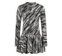 Missoni Kids zigzag-pattern flared dress - Black 6-8-10-12