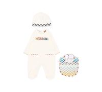 Missoni Kids zigzag-print logo-print pajamas set - Neutrals 1 mth