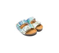 Missoni Kids zigzag-print slip-on sandals - Green 31