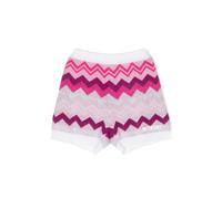 Missoni Kids zigzag woven slip-on shorts - Pink 8