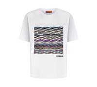 Missoni wave-pattern box-applique T-shirt - White S-M-L