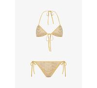 Missoni Womens Missoni Lamé Triangle Bikini Set Gold 10