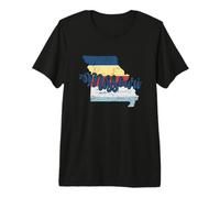 Missouri American State Outline Map USA Premium T-Shirt