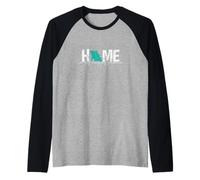 Missouri Home is My Happy Place USA America Raglan Baseball Tee