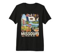 Missouri Show-Me State Arch River Deer Eagle Camping Premium T-Shirt