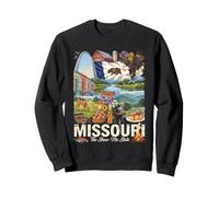 Missouri Show-Me State Arch River Deer Eagle Camping Sweatshirt