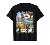 Missouri Show-Me State Arch River Deer Eagle Camping T-Shirt