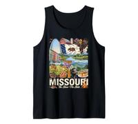 Missouri Show-Me State Arch River Deer Eagle Camping Tank Top
