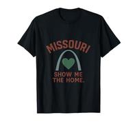 Missouri Show Me The Home Arch Heart Design T-Shirt