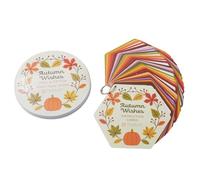Missouri Star Autumn Wishes Peel & Stitch Design Pack - 25 Preprinted 5" Wash-Away Embroidery Sheets with Instructions - Fall Embroidery Patterns for Quilts, Crafts & DIY Home Décor