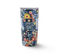 Missouri Star Floral Insulated Tumbler - Quilt Hydrate Sleep Repeat Gift for Quilters - Dishwasher Safe, 20oz