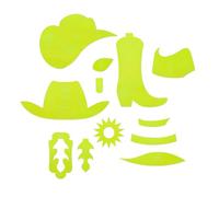 Missouri Star Hats & Boots Acrylic Template Builder Set - Cowboy Hat, Boot & Sunflower Appliqué Templates for Quilting, Sewing & Crafts - Durable Acrylic Stencils, Mix & Match Designs