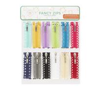 MISSOURI STAR QUILT CO. Lace Zippers for Sewing 14 Inch, 12 Pack | Pretty Nylon in Assorted Colors and Trim Patterns Cute Fabric Crafting, Purses, Bags, Clothing Costume Making
