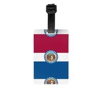 Missouri State Flag Golf Bag Privacy Label, Detachable Briefcase (3.3 * 2.1 inches), Children's School Bag, Sports Bag Label, Travel Luggage Label