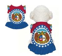Missouri State Flag M Pet Apparel for Small Dogs-Cute Summer Outfit for Puppy, Soft Breathable Pet Clothes for Cat