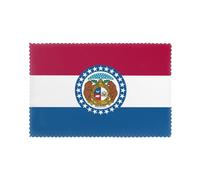 Missouri State Flag Placemats for Dining Table Set of 6 - Waterproof - Wipe Clean - Heat Resistant - Anti Slip Dining Table Place Mats, Suitable for Indoor & Outdoor Use, 18’’Ã-12’’