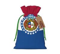 Missouri State Flag Print Christmas Drawstring Gift Bags Holiday Party Xmas Birthday Favors Present Sacks