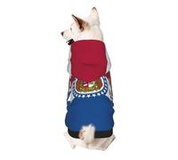 Missouri State Flag Print Dog Hoodie Sweatshirt For Small Dogs, Warm, Soft And Breathable Pet Clothes, Easy To Wear Jumper For Winter And Fall Warm