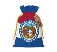 Missouri State Flag print Drawstring Gift Bag for Wedding Party Birthday Unique Present Bag Reusable Canvas Bag,1 Piece S