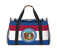 Missouri State Flag Print Duffle Bag, Personal Item Travel Bag For Airlines, Weekender Bags For Women, Sports Tote Bag