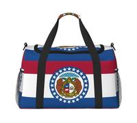 Missouri State Flag print Overnight Bags for Women and Men Shoulder Bag Carry On Bag for Traveling Travel Essentials, Black, One Size