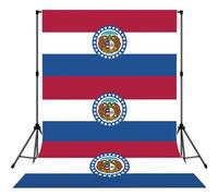 Missouri State Flag Print Portable Photo Backdrop 5x7ft Background Drop For Photo Photoshoot Backdrop For Content Creator