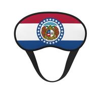 Missouri State Flag Print Sleep Mask, Eye Sleeping Mask for Women and Men for Total Darkness, Reduces Puffy Eye Mask