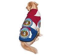 Missouri State Flag Print Soft Dog Hoodie For Medium To Large Dogs, Warm And Breathable Winter Pet Sweatshirt, Easy To Wear Jumper For Cold Weather