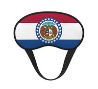 Missouri State Flag Print Soft Washable Comfort Eye Mask for Sleeping Travel Home Hotel Airplane Camping
