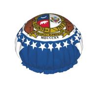 Missouri State Flag Reusable Shower Cap for Women, Double Waterproof Layers Bath Hat, Hair Treatment Essentials
