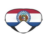 Missouri State Flag Sleep Mask,100% Natural Mulberry Silk Eye Mask with, Ultra-Soft Eye Covers for Sleeping, Travel, Nap