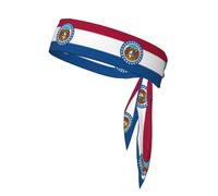 Missouri State Flag Sports Headscarf, Men and Ladies Dress Headwear, Fitness, Running, Yoga, Sweat -Absorbing Headband