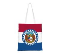 Missouri State Flag Totes. Lightweightcanvas, Double Handles, Stylish Women'S Tote Bag, Perfect For Shopping, Work And Everyday Carry.