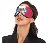 Missouri State Flag Travel Essential Sleep Mask for Side Sleeper with Elastic Adjustable Band Blackout with Adjustable Strap Sleep Mask for Side Sleeper Travel Home Nap Rest