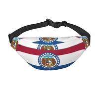 Missouri State Flag Travel Fashion Waist Bag, Suitable for Sports, Running, Cycling, Traveling, Fishing Boys Large Crossbody Waist Bag,