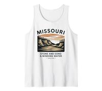 Missouri Stone and Song & Winding Water Vintage Landscape Tank Top