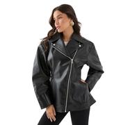 Faux Leather Biker Jacket MissPap Black 14