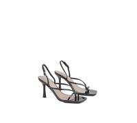 Misspap Toe Post Slingback High Stiletto Heel Sandals, 5, True Black