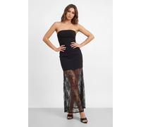 MissPap Women's Bustier Lace Hem Maxi Dress in Black | Size: 14 MissPap Black 14