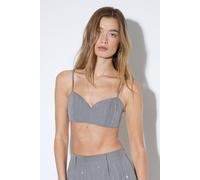 MissPap Women's Premium Embellished Bralet in Grey | Size: 16 MissPap Grey 16