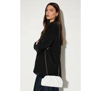 MissPap Women's Small Ruched Clutch Bag in White MissPap White One Size