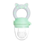 Misspee Baby Fruit Feeder Dummy Set - 1PC with 3 Sized Teats - Non-BPA Premium Silicone Baby Food Feeder - Baby Fruit Feeder Ideal for Infants,Babies 6+Months - as Teething Toy,Baby Pacifier Green