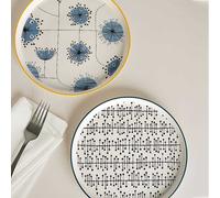 MissPrint Dandelion Set of 2 Fine China Side Plates Yellow