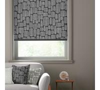 MissPrint Little Trees Charcoal-Roller Blind